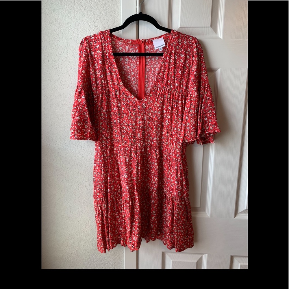 Red flower dress